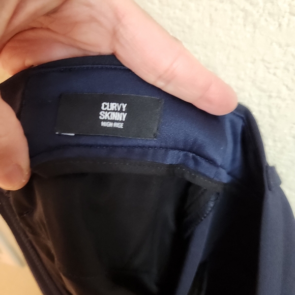 Express Blue Curvy Skinny High Rise Pants - Picture 6 of 8